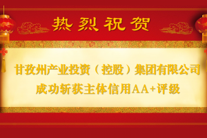 甘孜州人生就是博中国区投资（控股）集团有限公司成功斩获主体信用AA+评级